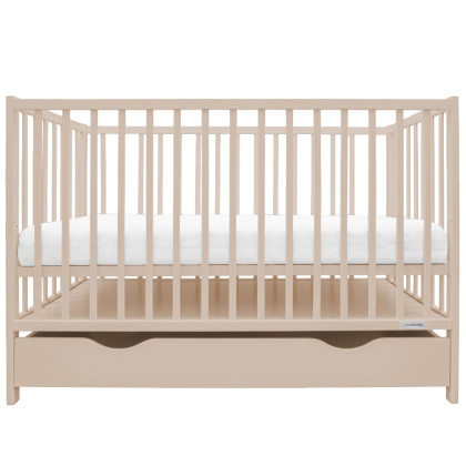 Detská postieľka so šuplíkom Basic kašmírová New Baby