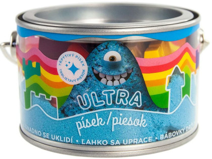 Ultra piesok s glitrami 200 g - modrý