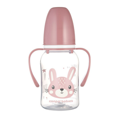 Fľaša úzkohrdlá s úchytmi Cute Animals 120 ml Canpol babies