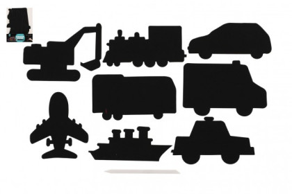 Škrabací obrázok, výrez dúhový dopravné prostriedky 8 ks