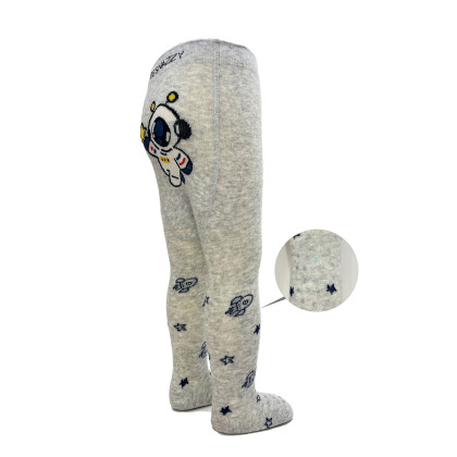 Pančucháče s protišmykom 3x ABS veľ. 80/86 sivé atronaut Be Snazzy