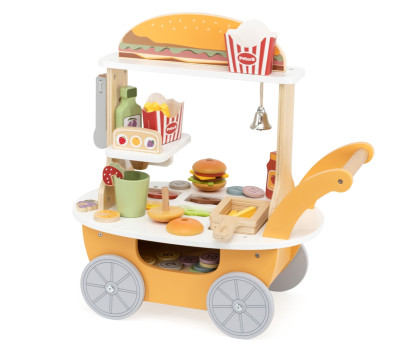 Drevený obchod hamburgery Viga