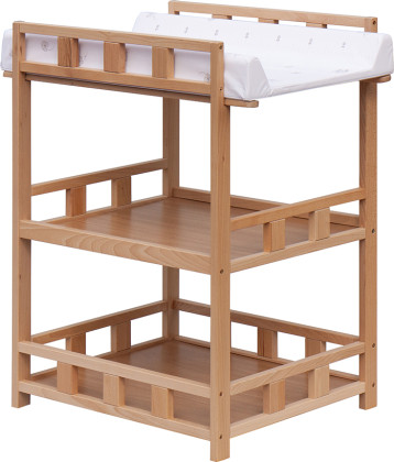 Prebaľovací pult Jáš prírodný ECO - Hviezdička - Biela