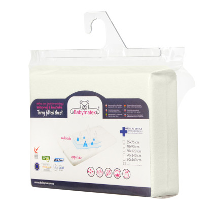 Nepremokavé prestieradlo froté 60x120 cm Babymatex