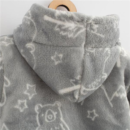 Dojčenská zateplená Wellsoft zimná mikinka s kapucňou New Baby Winter times