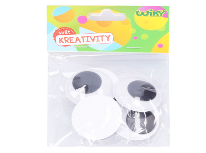 Oči pohyblivé samolepiace 4 cm - 8 ks