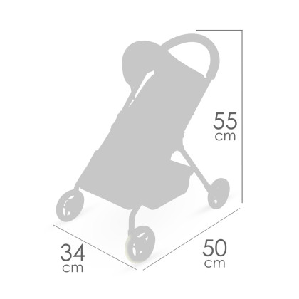 Športový kočík pre bábiky Tulipe 55 cm DeCuevas