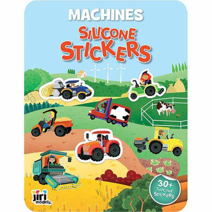 Hra so silikónovými samolepkami Traktory