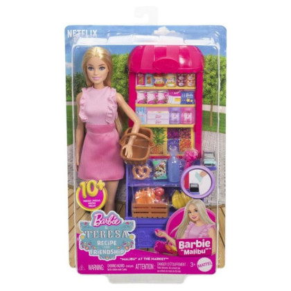 Bábika Malibu nakupuje herný set
