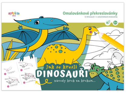 Omaľovánky Ako sa kreslia dinosaury