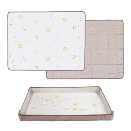 Hracia podložka penová s loptičkami Brown Beige Taf Toys