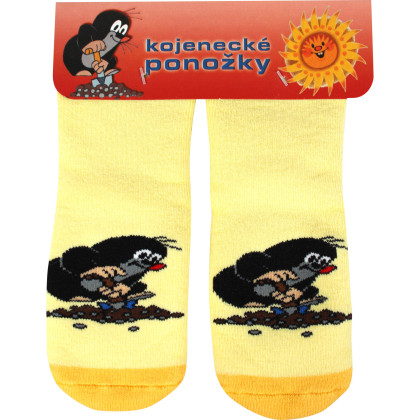 Ponožky dojčenskej froté Krtko obrázkové dievčenské (3 páry)