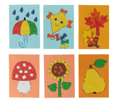 Kreatívna súprava Prvé nalepovacie jesenné obrázky Haba
