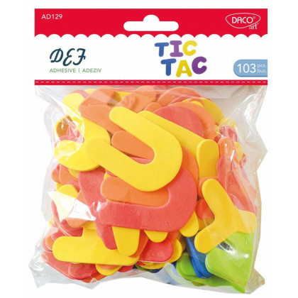 Písmená penové samolepiace 103 ks