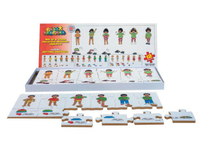 Drevený puzzle set 4 x 12 dielov