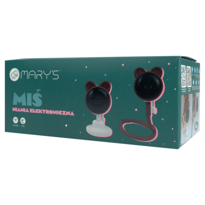 Detská opatrovateľka s kamerou, s WiFi / Tuya - medvedík, hnedá Mary's