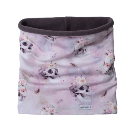 Zimný nákrčník Lebka ruža ružová Esito