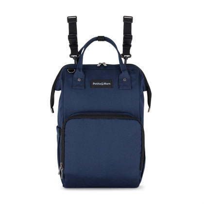 Batoh prebaľovací na kočík Jackob Dark Blue Petite & Mars