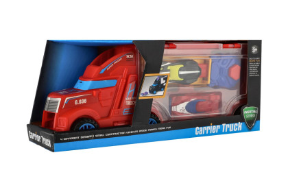 Auto kamión prepravník + auto 2 ks 28 cm na voľný beh