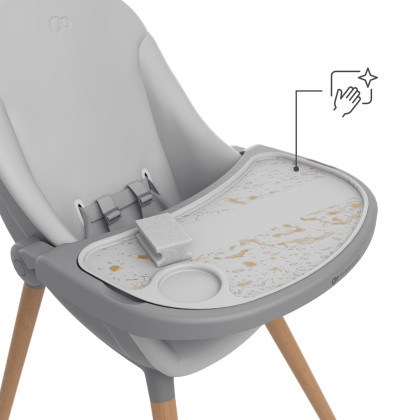 Jedálenská stolička a lehátko Fini Up 2 v 1 Grey Kinderkraft
