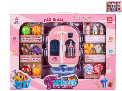 Chladnička s doplnkami so svetlom 14 cm