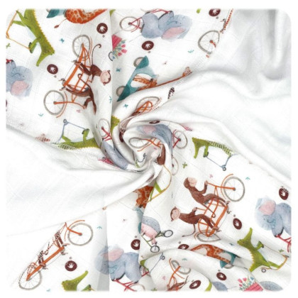 Bambusové obrúsky BMB 30 x 30 cm Digi Zoo on the Road Mix 9 ks Xkko