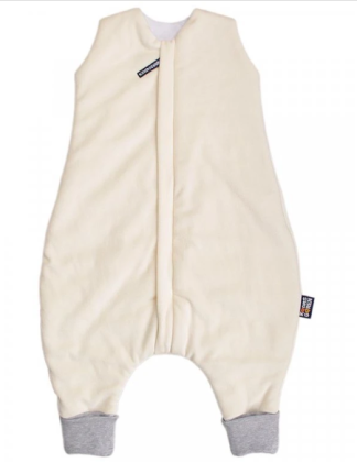 Spací vak s nožičkami smotanový plyš