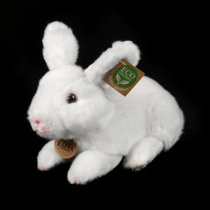 Plyšový králik biely ležiaci 23 cm Eco-Friendly Rappa