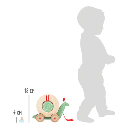 Ťahací motorický slimák s tvarmi small foot