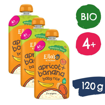 Ella's Kitchen BIO Detská ryža, banán a marhuľa (120 g)
