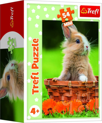 Minipuzzle zvieratká - mláďatá 4 druhy, 54 dielikov