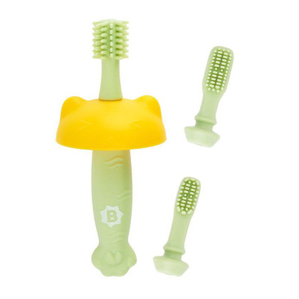 Silikónová zubná kefka 3 v 1 Badabulle