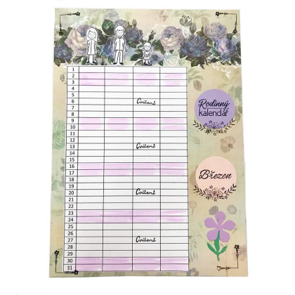 Diárové pečiatky Stampo Bullet Journal 67 ks - Rodinný kalendár Aladine