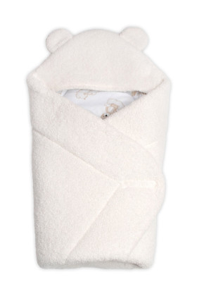 Baránková zavinovačka s kapucňou bavlna/baránok Teddy