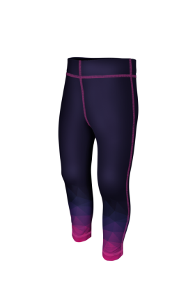 Detské funkčné legíny Mozaika fialová/tmavá Wamu