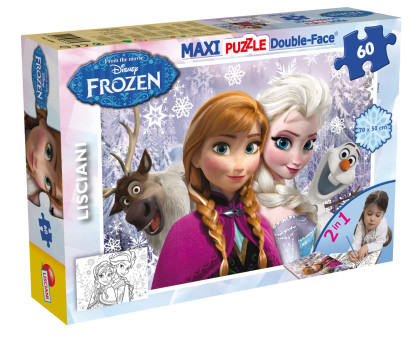 Frozen Puzzle Maxi 60 Elsa a Anna obojstranné 70x50 cm