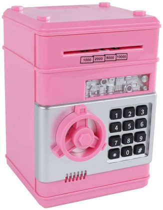 Trezor ružový s odomykaním na kód so svetlom a zvukom