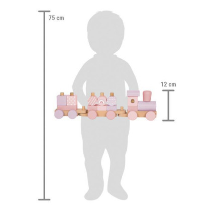 Nasadzovanie Drevený vláčik small foot