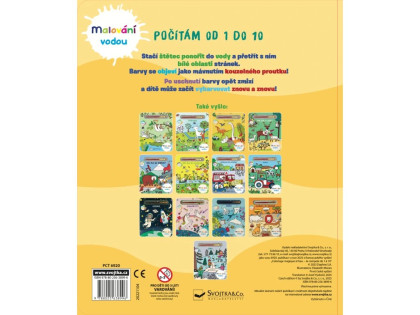 Maľovanie vodou - Počítam od 1 do 10