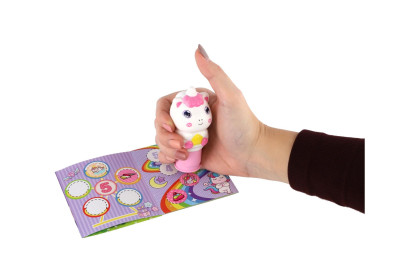 Samolepková pečiatka jednorožec s nálnami