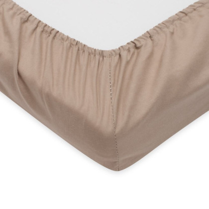 Bavlnená prestieradlo do postieľky 120 x 60 cm cappuccino New Baby