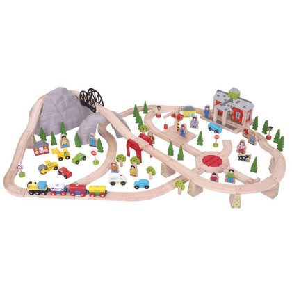 Drevená vláčikodráha horská cesta 112 dielov Bigjigs Rail