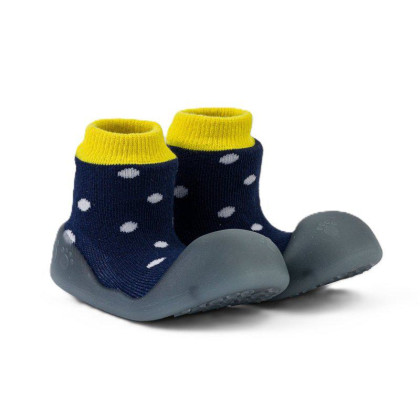 Ponožkové topánočky Chameleon Polka Navy