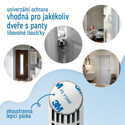 Detská otočná zarážka do dverí s nastavením polohy 2 ks Sipo