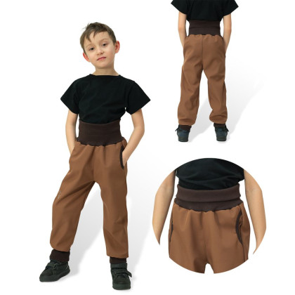Rastúce softshellové nohavice Sport Brown Esito