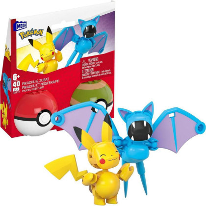 Megablok Pokémon Pokéball-Pikachu a Zubat