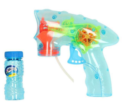 Bublifuková pištoľ svietiaca modrá