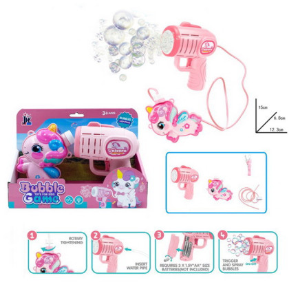 Bublifuk pištoľ s externou nádržkou jednorožec 280 ml