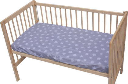 Prestieradlo do postieľky Scarlett Hviezda 120 x 60 cm - šedá