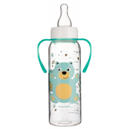 Fľaša s potlačou CUTE ANIMALS 250 ml a úchyty